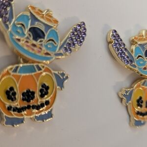 Disney Gold Elephant Charm Earring